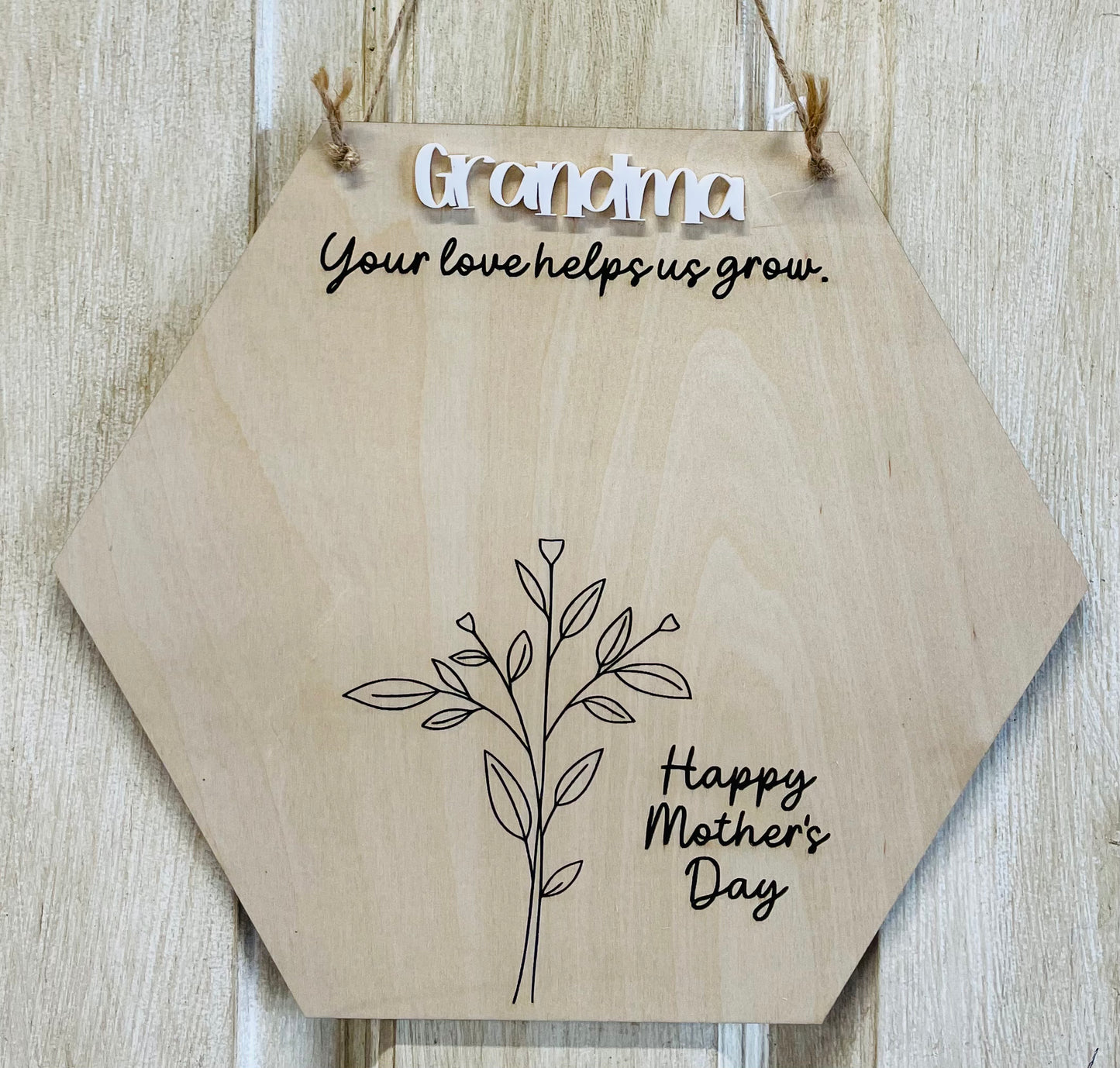 Mothers Day handprint (3 hands) hanger