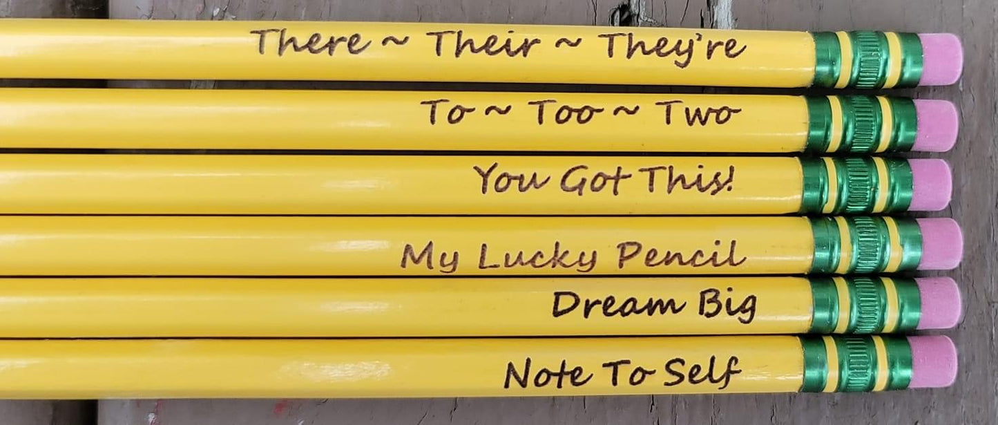 Engraved Ticonderoga pencils 10pk