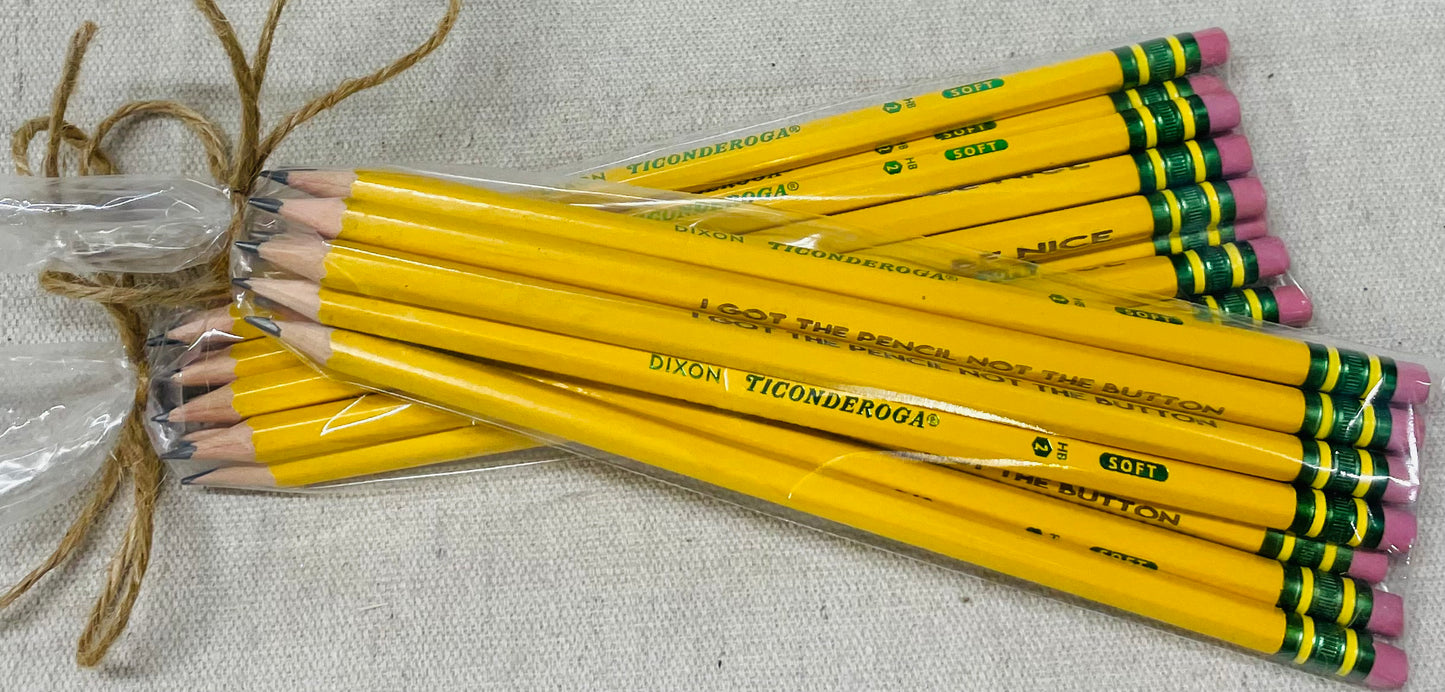 Engraved Ticonderoga pencils 10pk