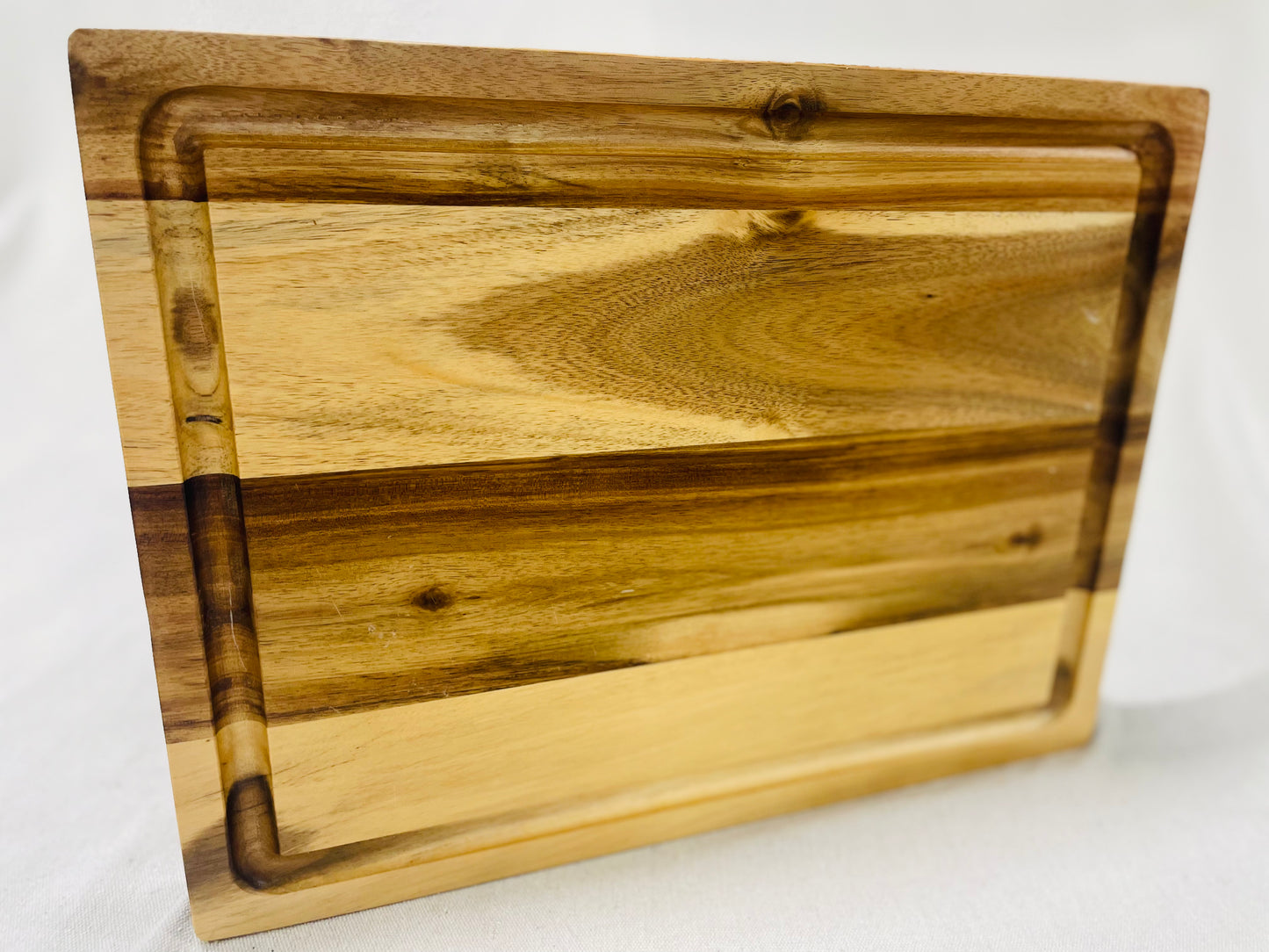 Custom engraved wood cutting/serving/display board with cracker/dip tray