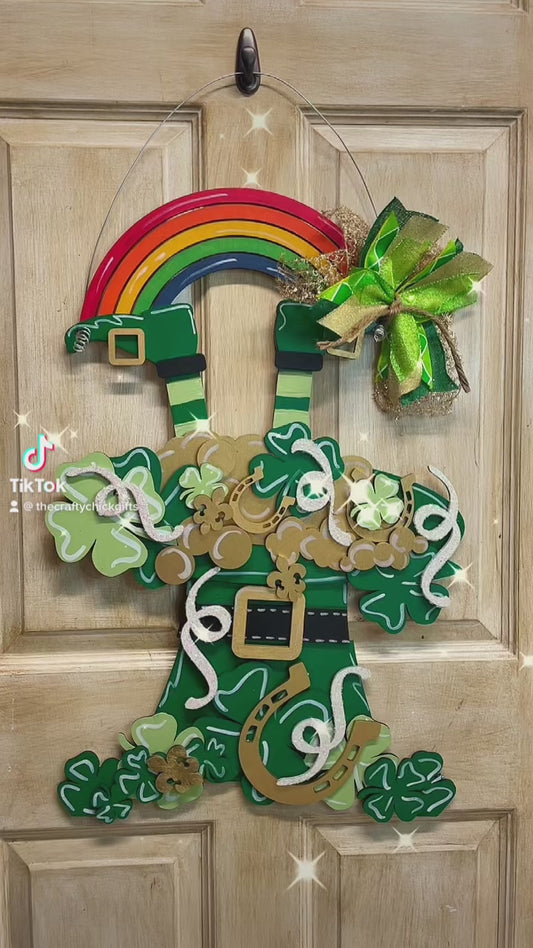 3D Irish hat with rainbow door hanger