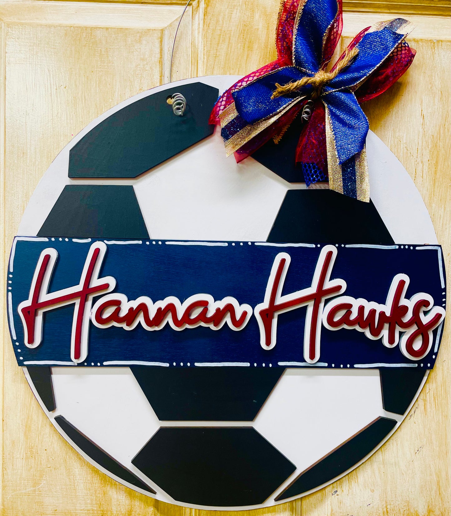 3D Hannan soccer ball door hanger