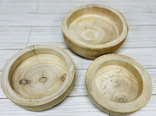 Custom engraved wood dough bowls 3 sizes