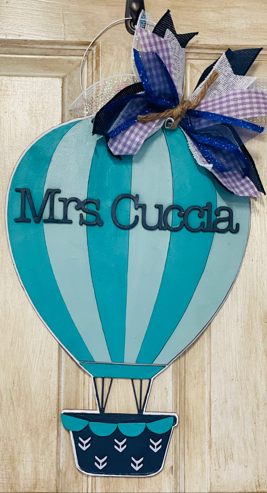 3D Hot Air Balloon Door sign