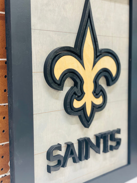 3D Saints shelf sign 14”x18” tall