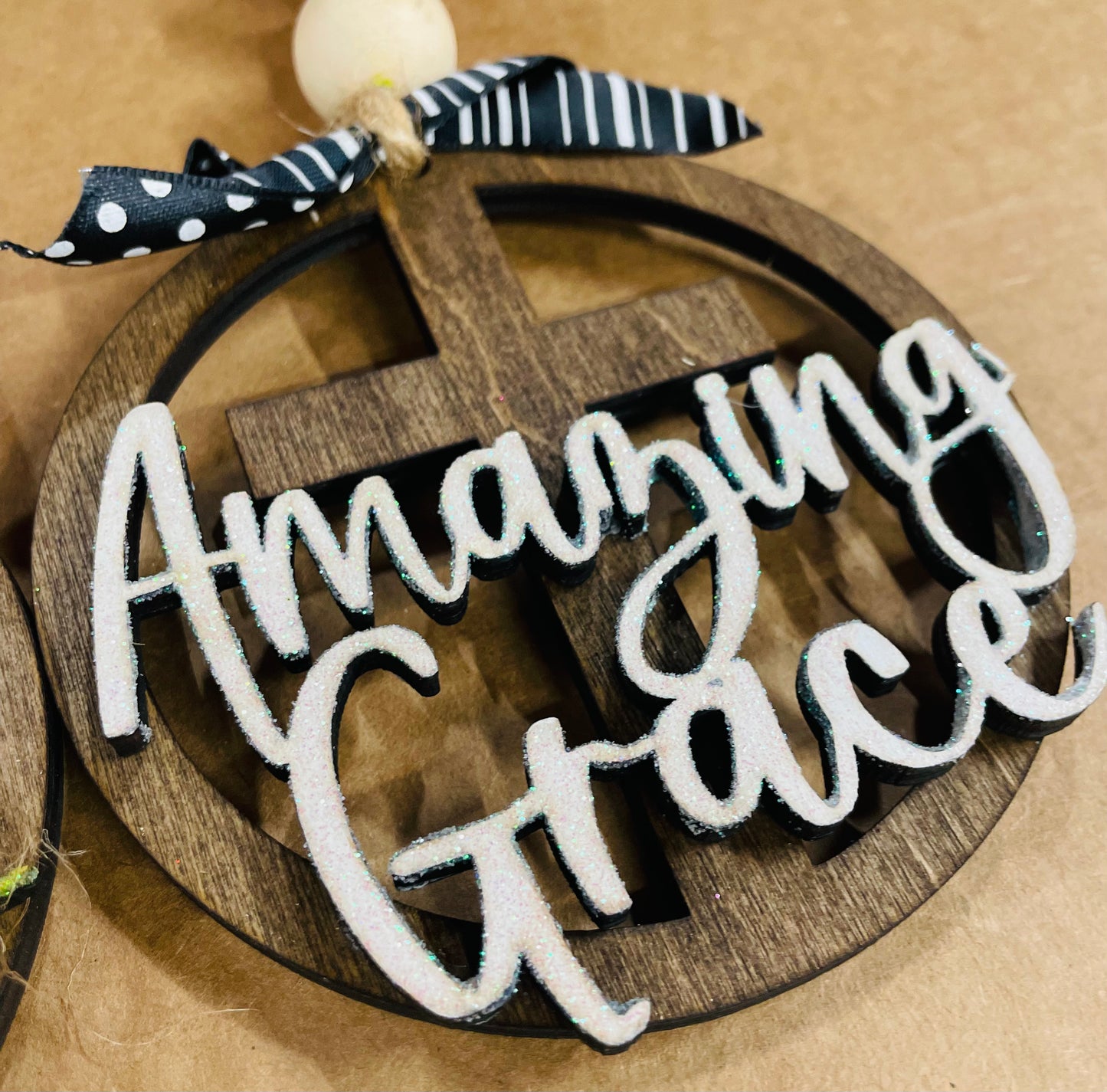 Glittered 3D Affirmation Words Car charms