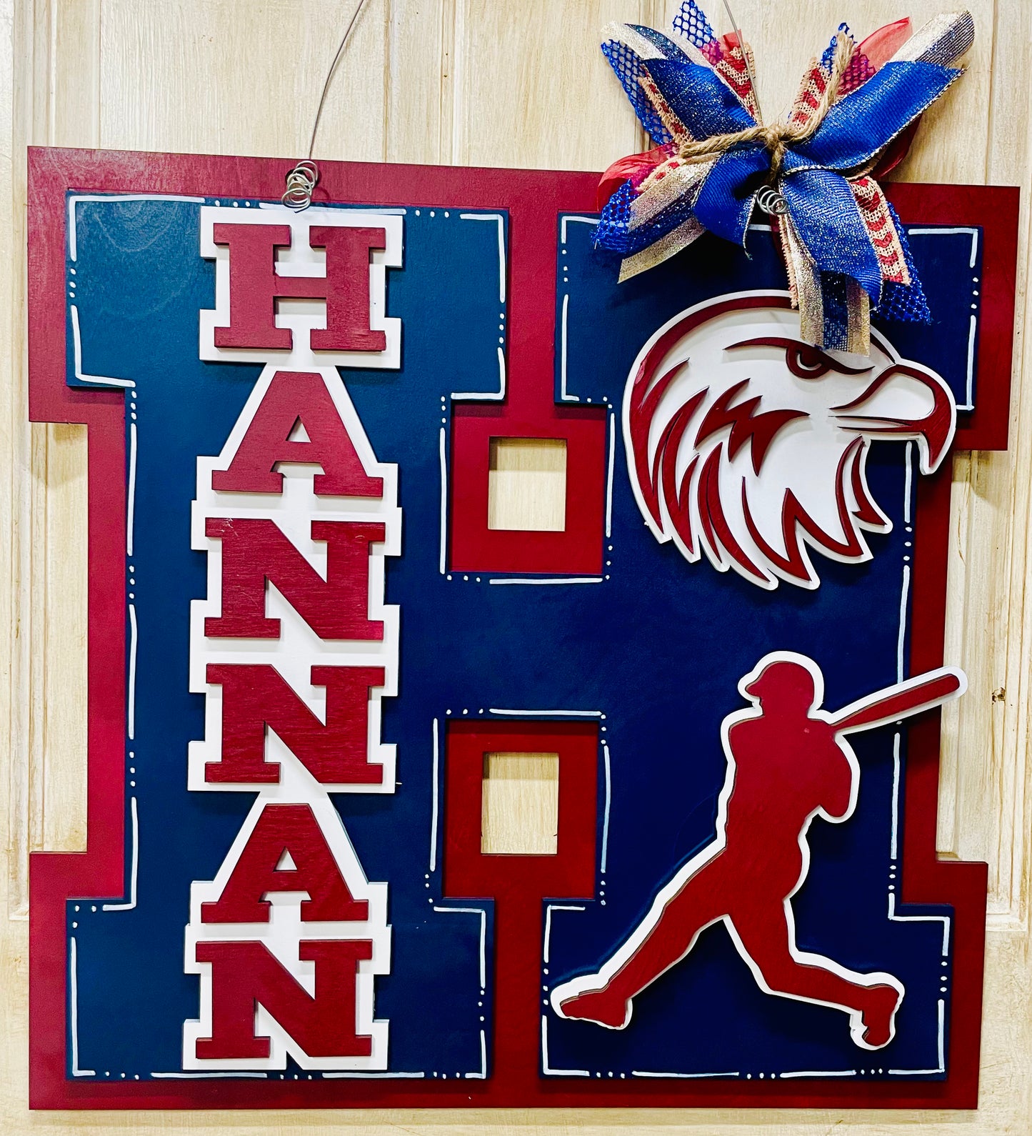 3D Hannan Big H Interchangeable door sign