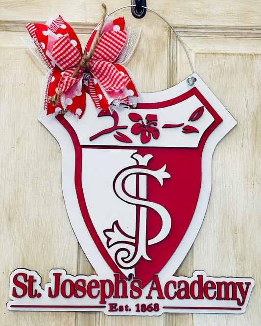 3D St. Joseph’s Academy door sign