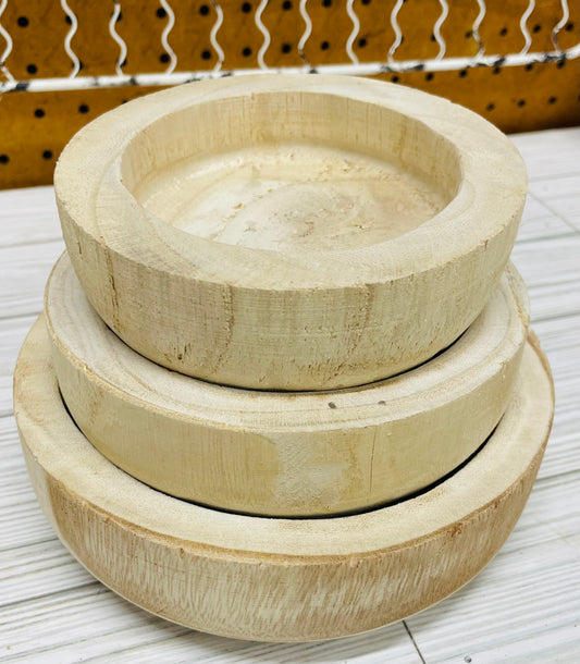 Custom engraved wood dough bowls 3 sizes