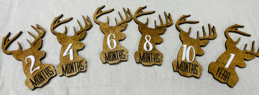 3D Deer head Baby milestones