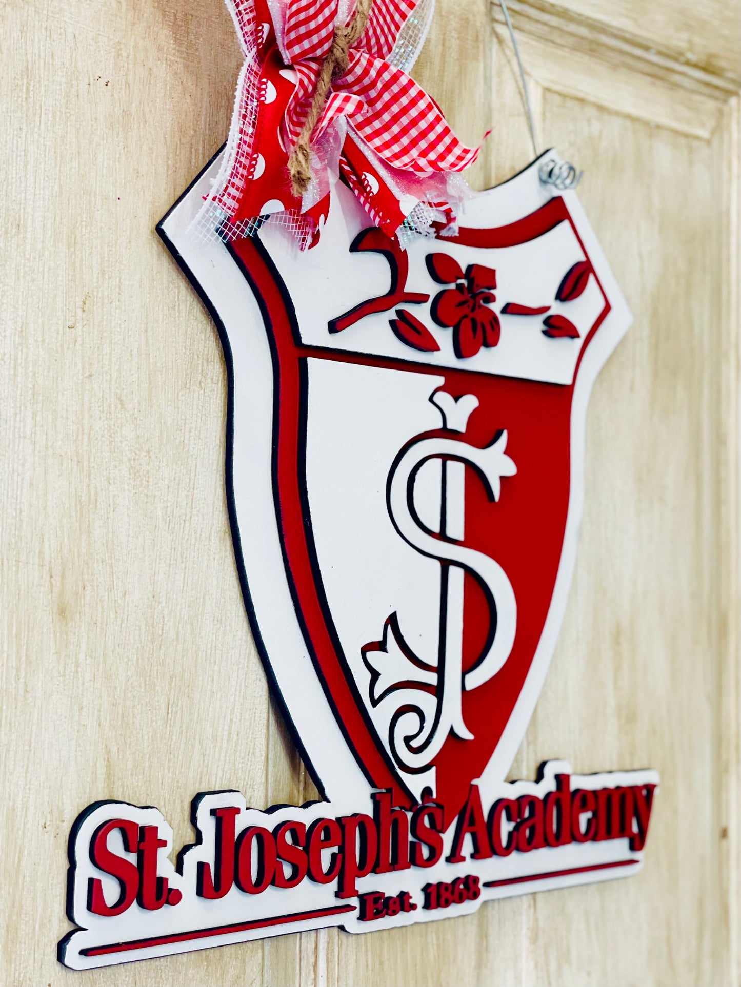 3D St. Joseph’s Academy door sign