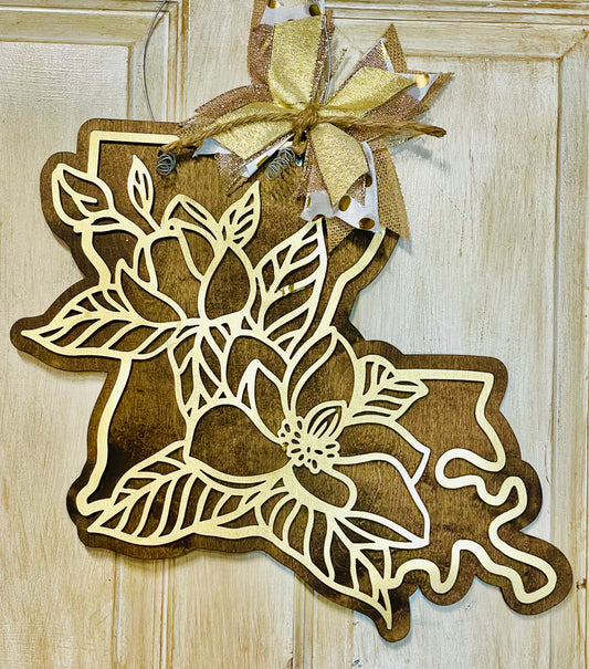 3D Louisiana Magnolia sign