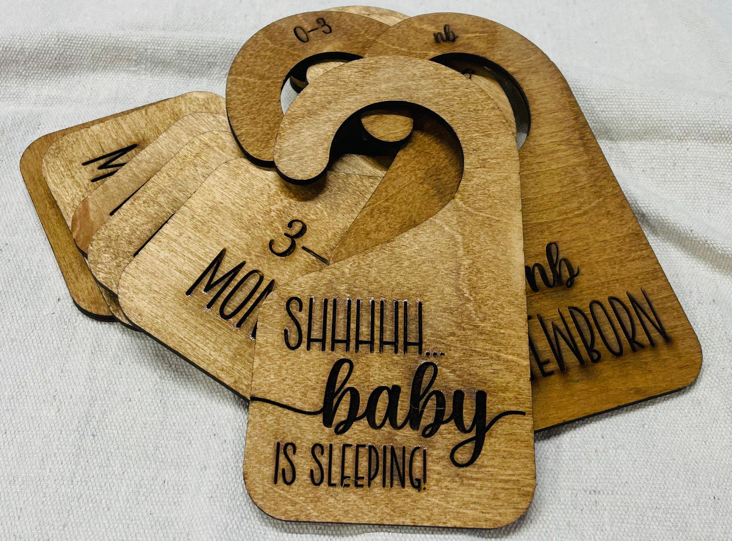 Engraved Baby clothes hanger dividers