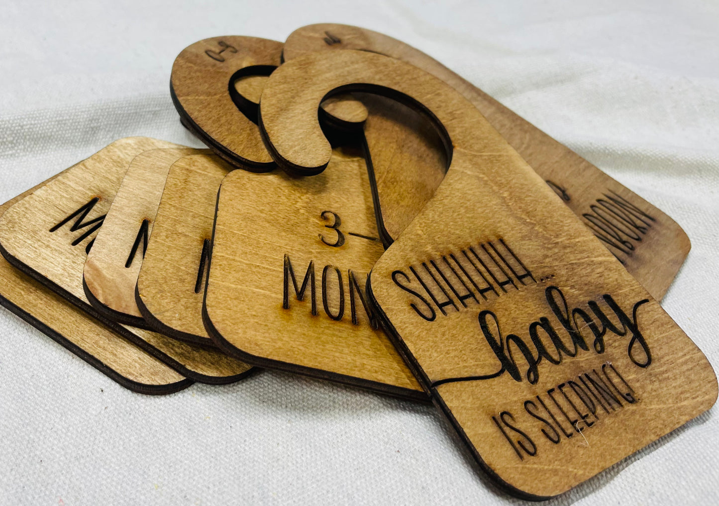 Engraved Baby clothes hanger dividers