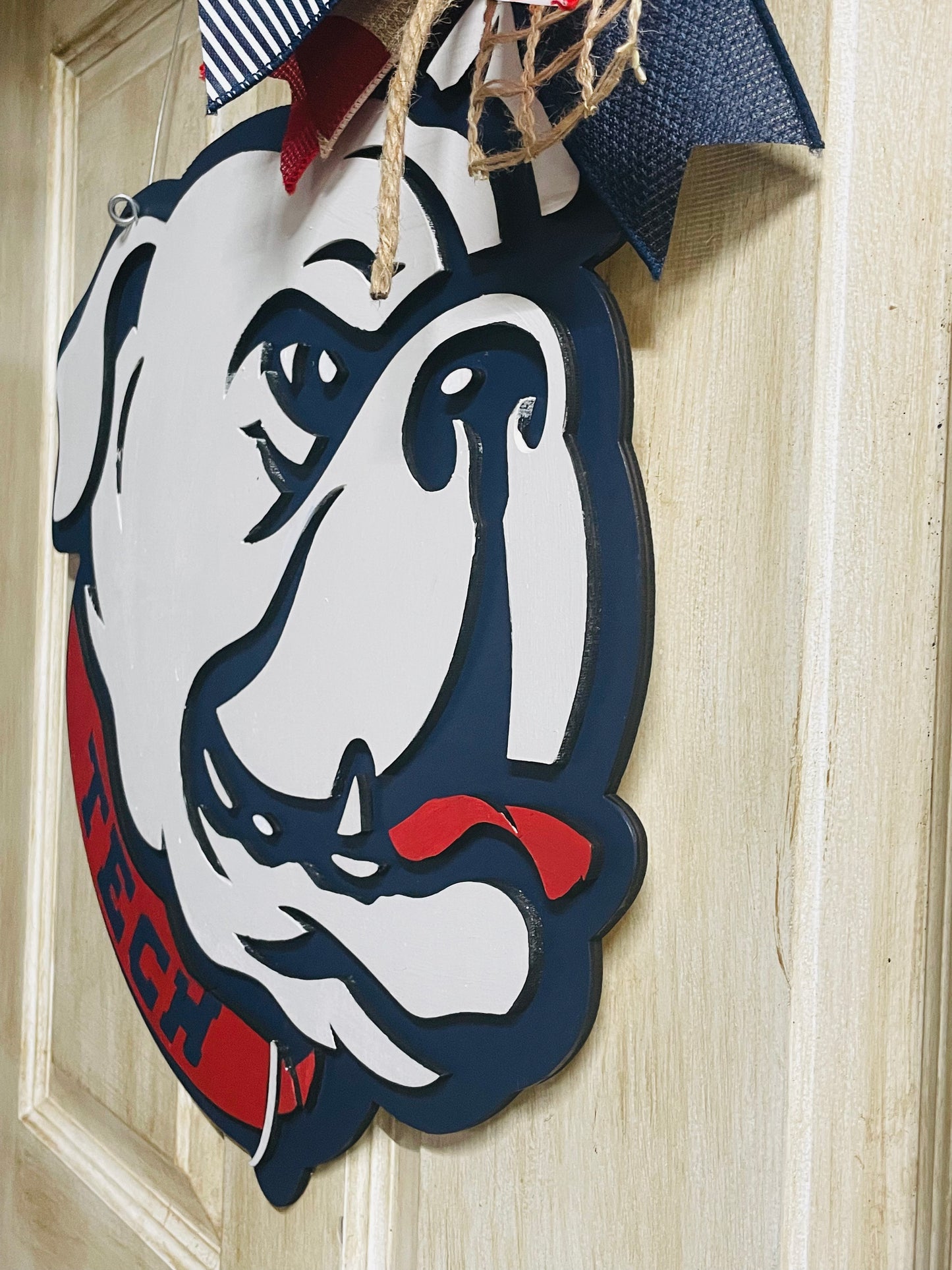 3D Louisiana Tech Bulldog very detailed LA Tech College door sign