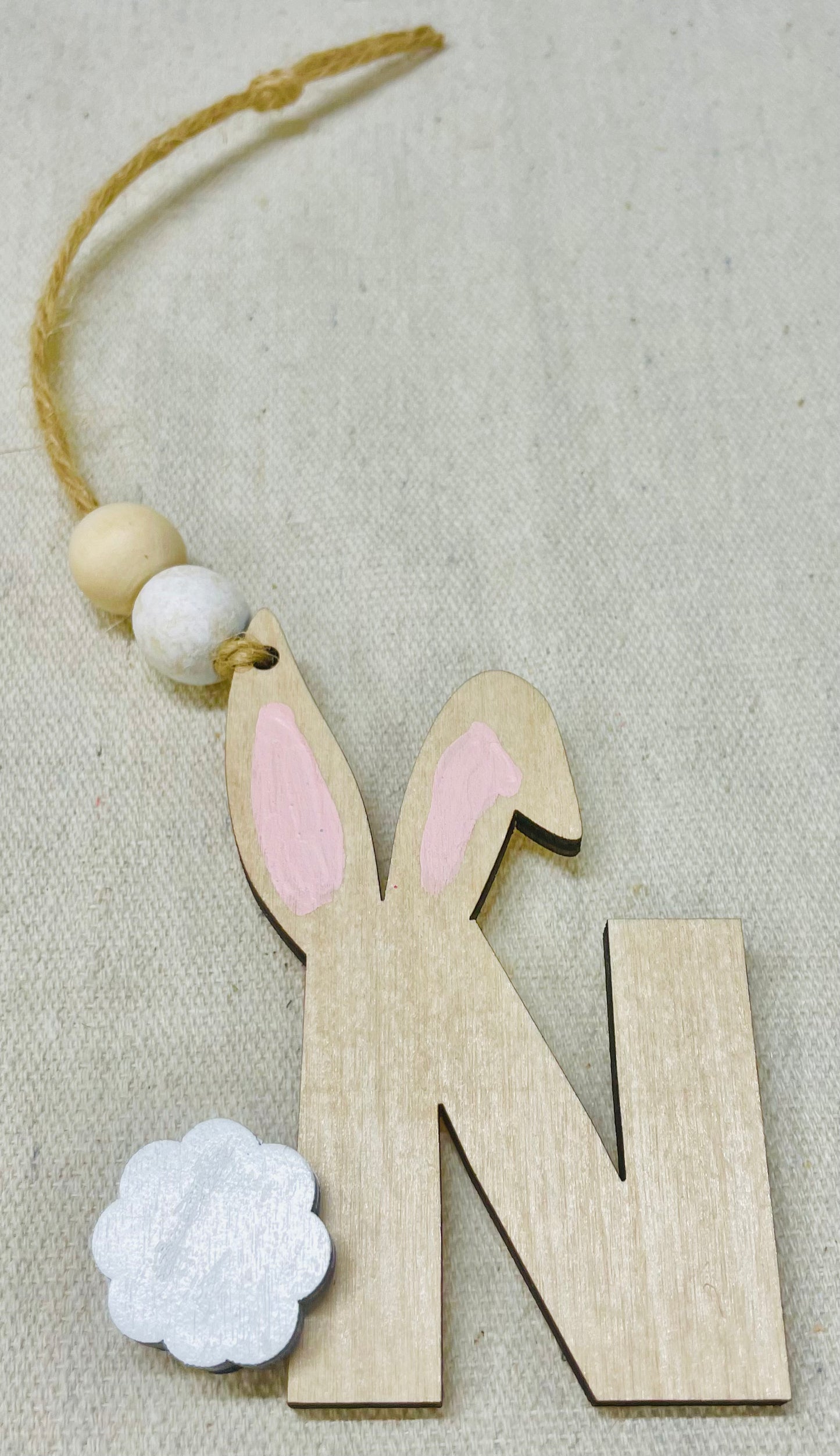 Easter basket tags - bunny intials