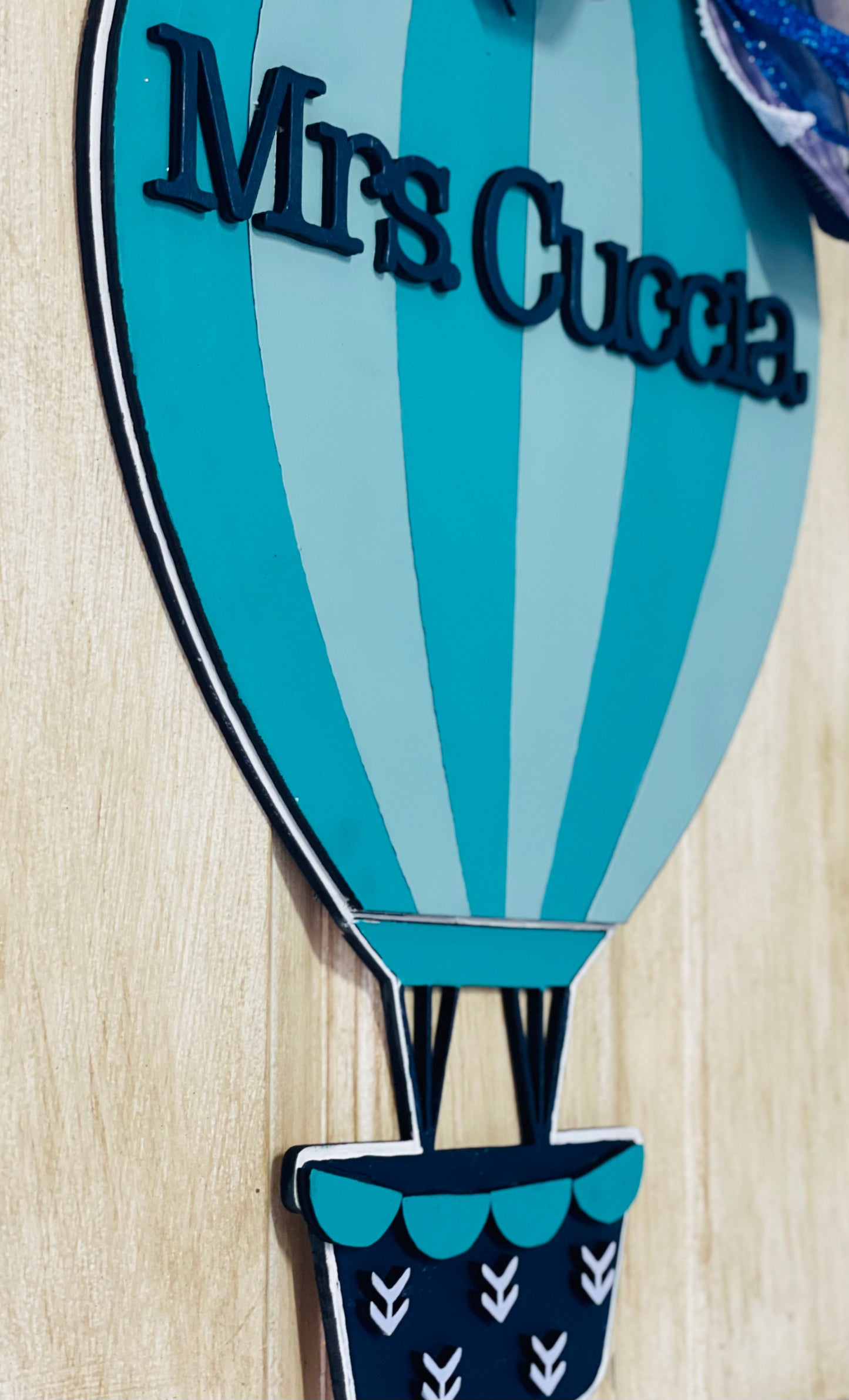 3D Hot Air Balloon Door sign