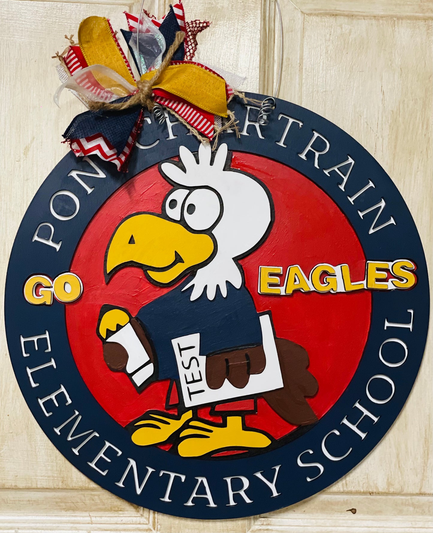 3D Ponchartrain Elementary door sign