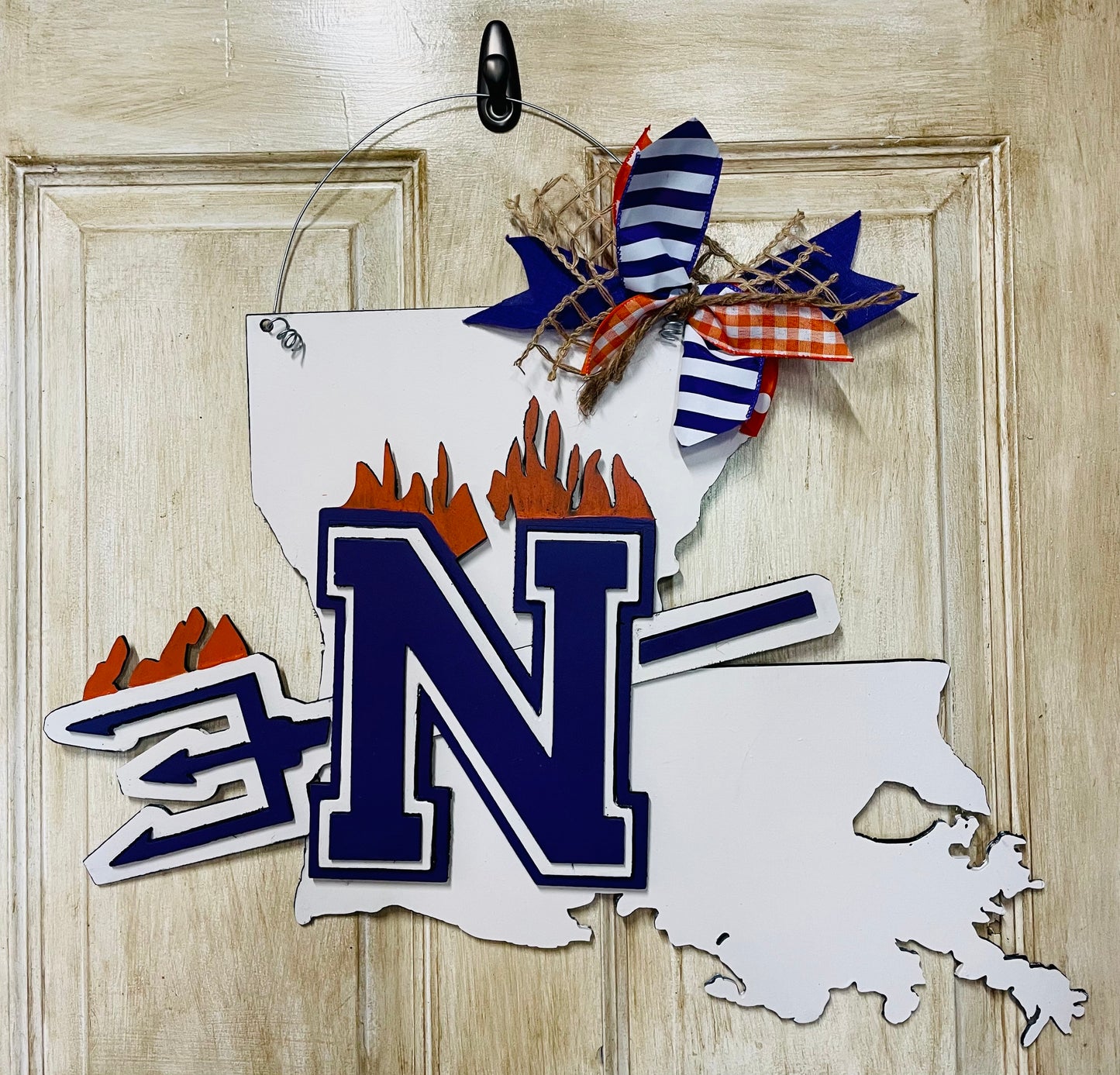 3D NW university of Louisiana door sign