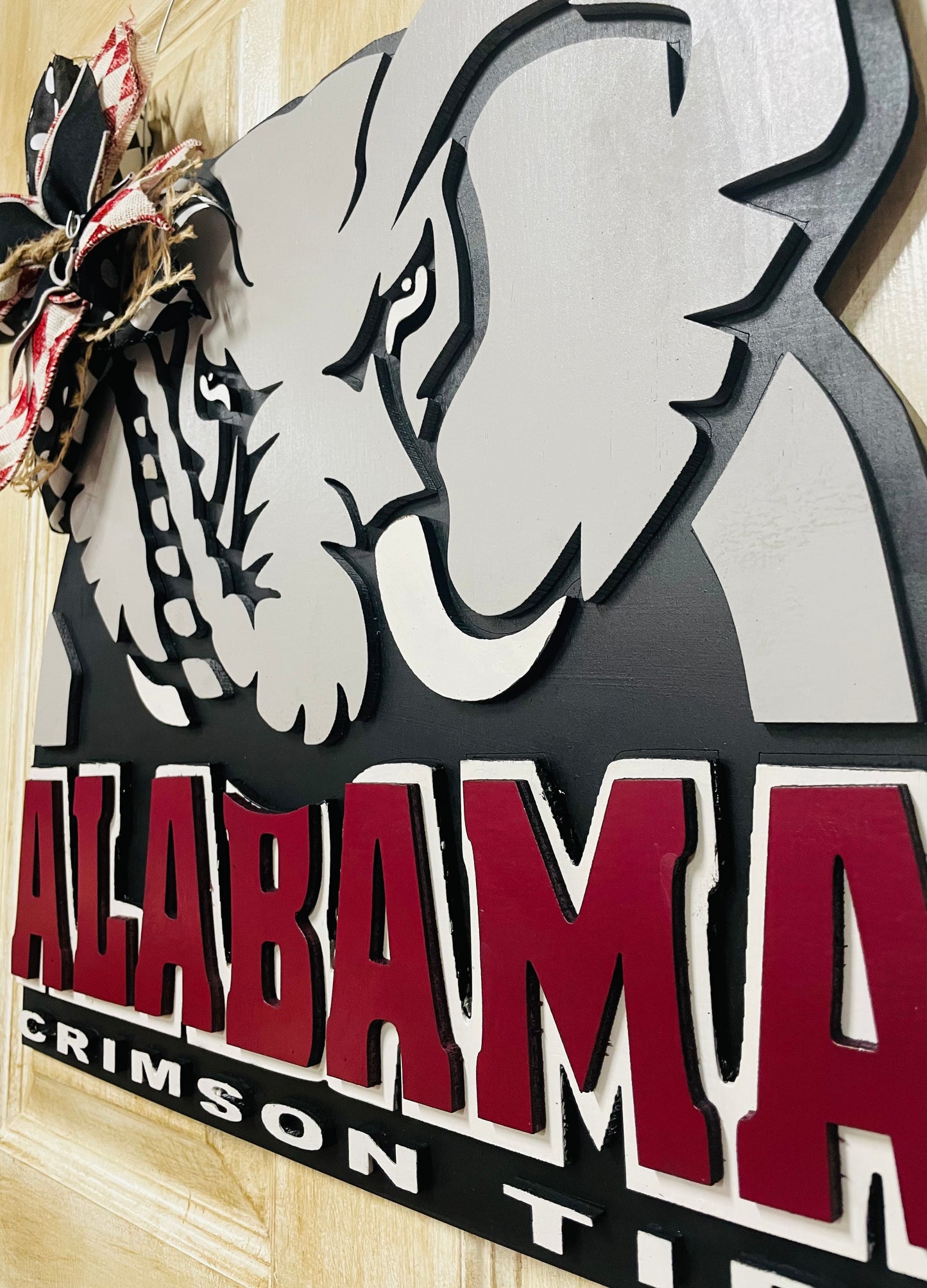 3D University of Alabama door sign