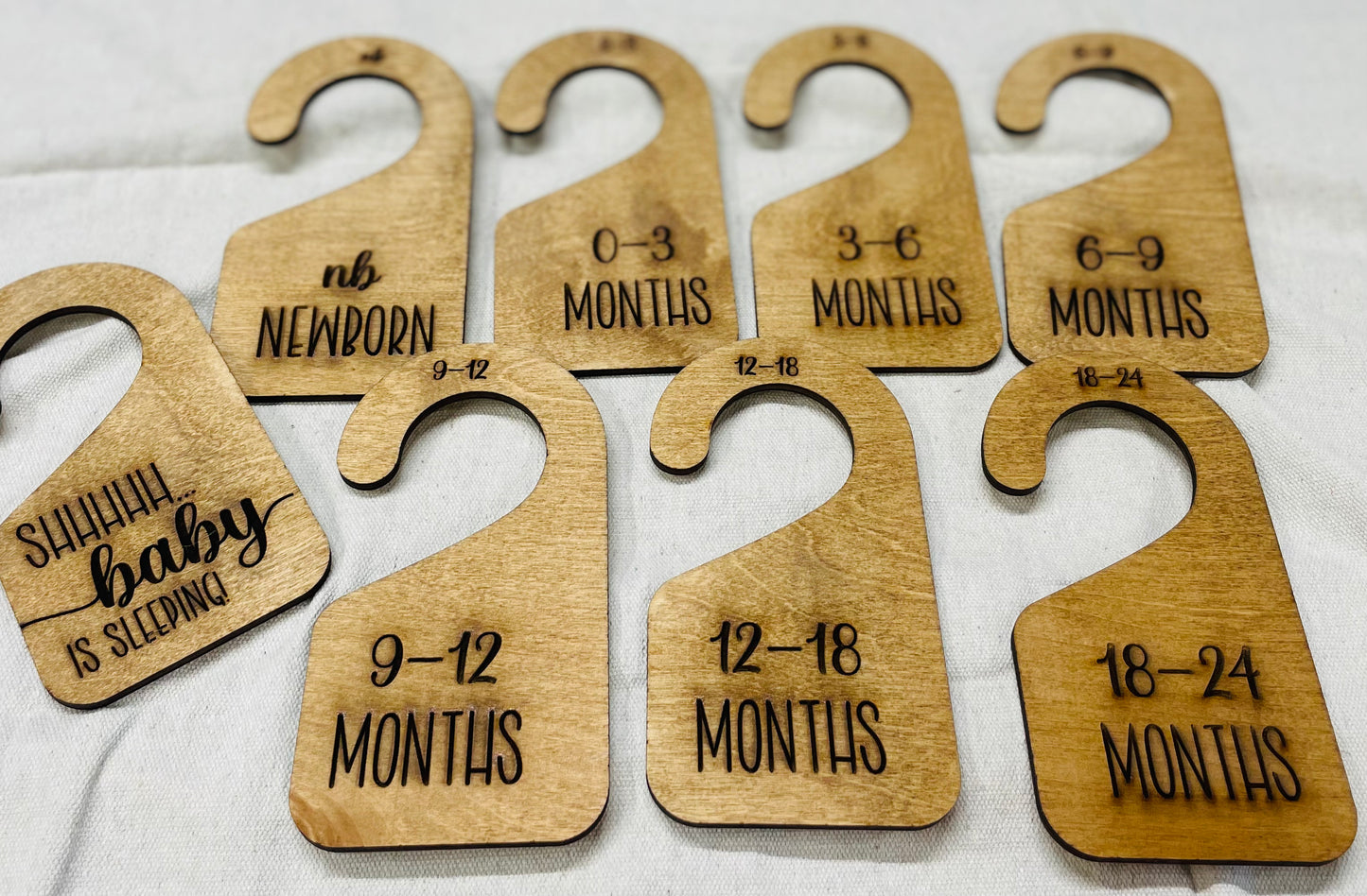 Engraved Baby clothes hanger dividers