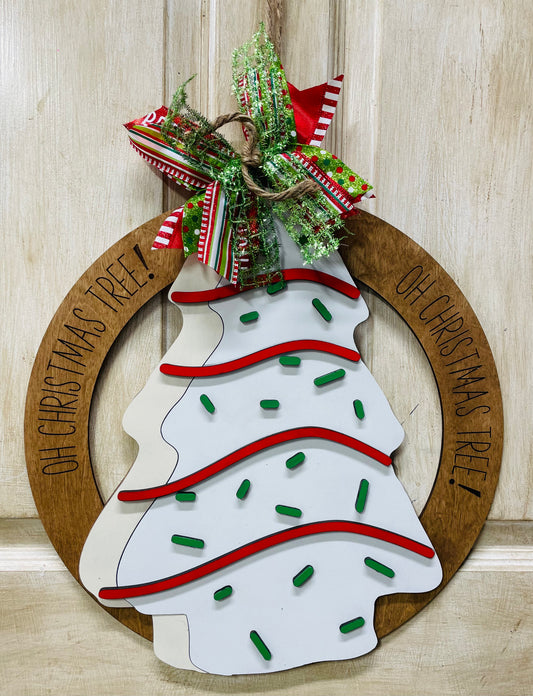 3D OH Christmas Tree -  Little Debbie Cake Door hanger