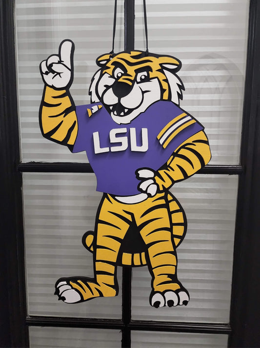 3D LSU Mike the Tiger Door sign